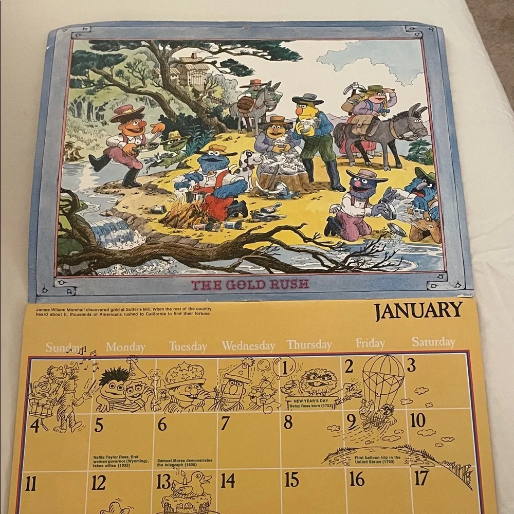 Sesame Street 1976 Calendar - Vibrant Bicentennial Edition